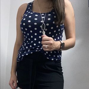 Blue and White Polka dot T-shirt